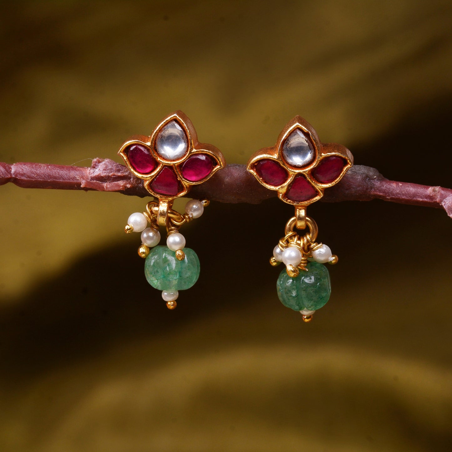 Silvernika Gold Plated Studs Earring
