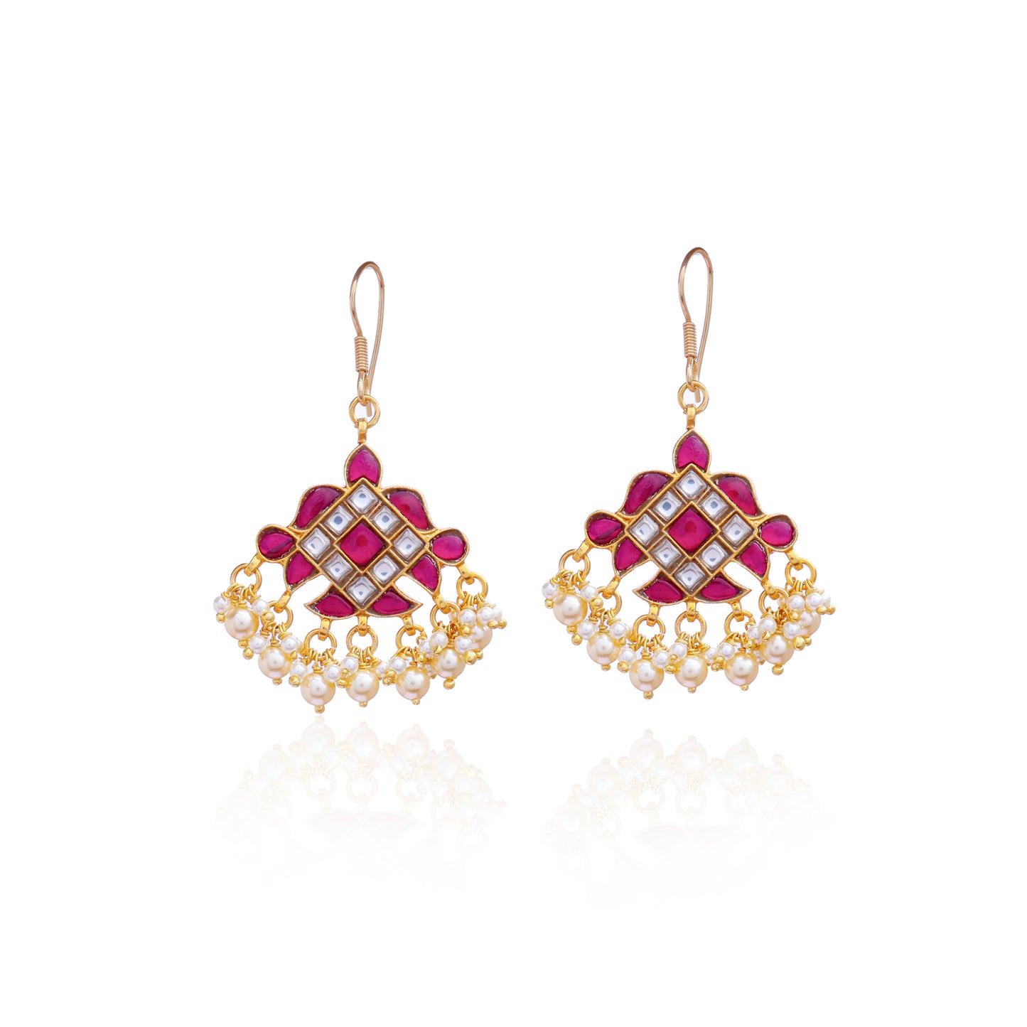 Silvernika 92.5 Silver Gold Plated Earrings