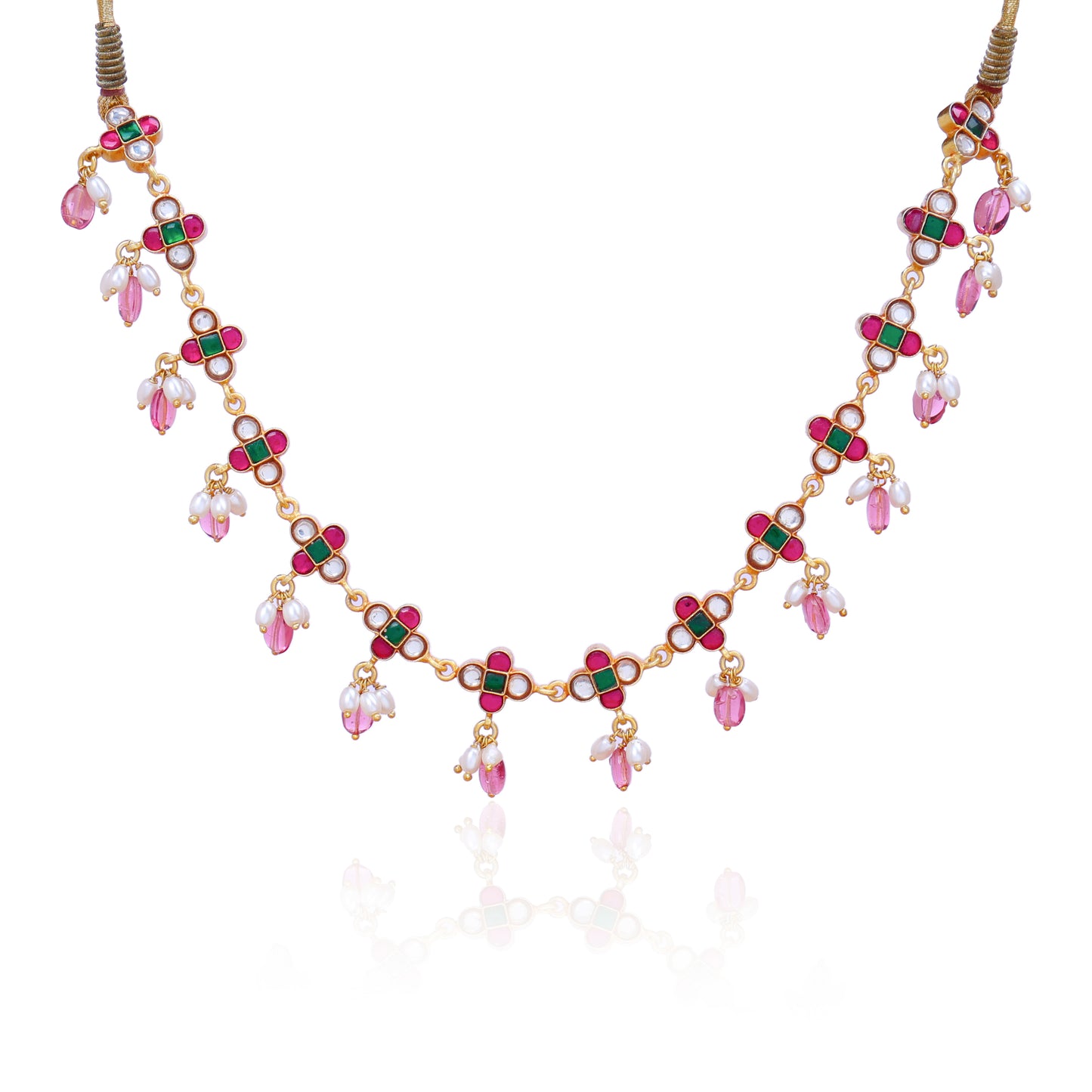 Silvernika Captivating Unique Design Silver Gold Plated Necklace