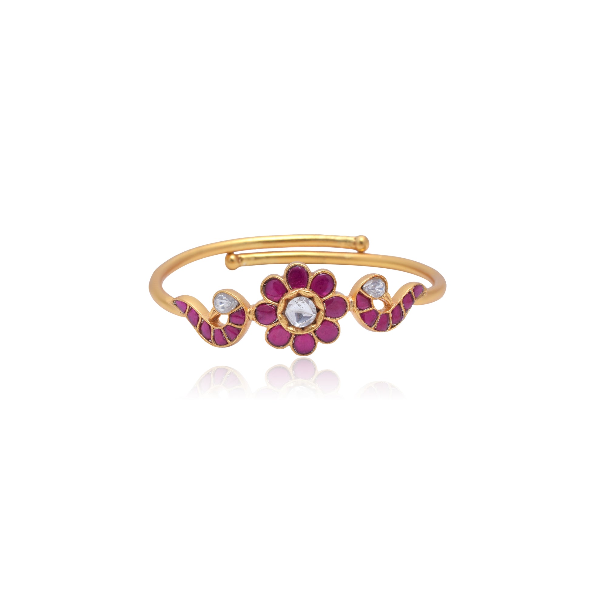 Silvernika PInk Stone 92.5 Sterling Silver Bracelet