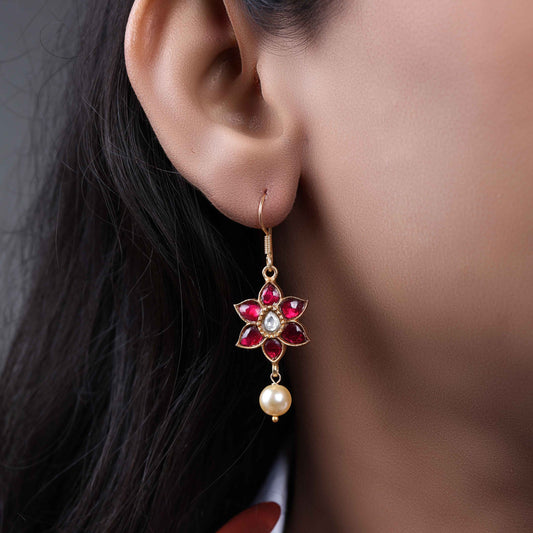 Silvernika floral design tradition design earrings 