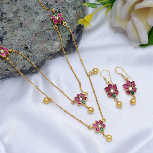 Silvernika Lotus designed Necklace