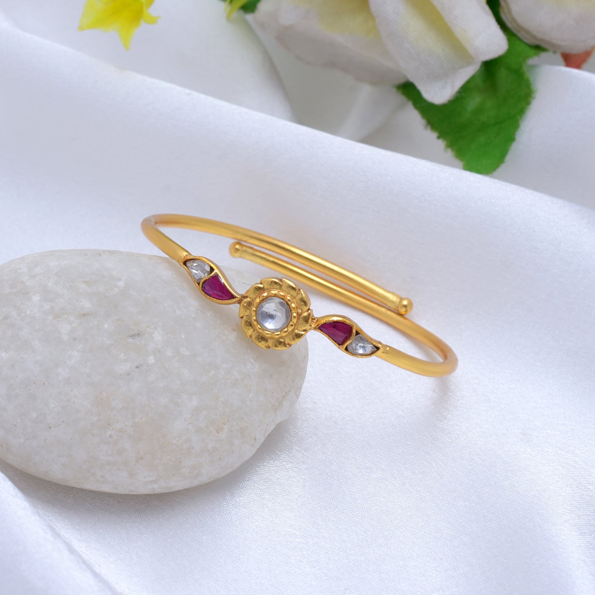 Silvernika RUBY POLKI DESIGNER BRACELETS