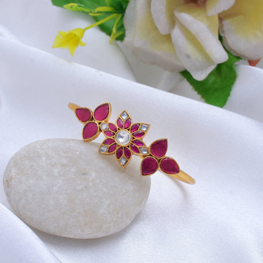 Silvernika Pink Gemstone Luxe Silver Bracelet