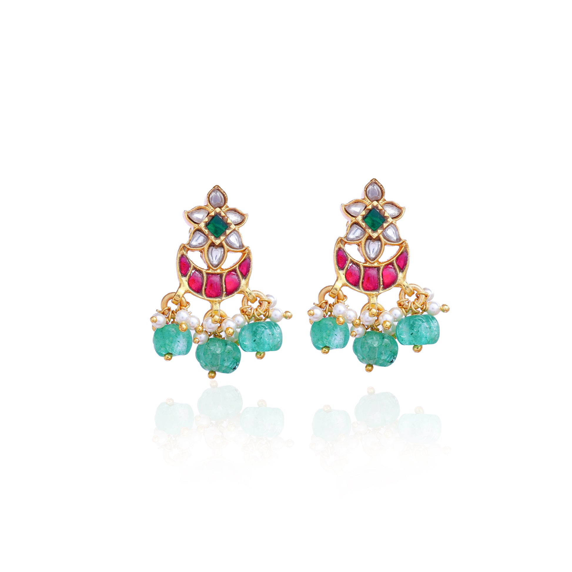 Silvernika 92.5 Silver Gold Plated Chandbali