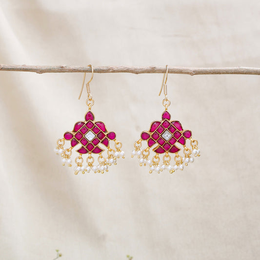 Silvernika 92.5 Silver Gold Plated Earrings