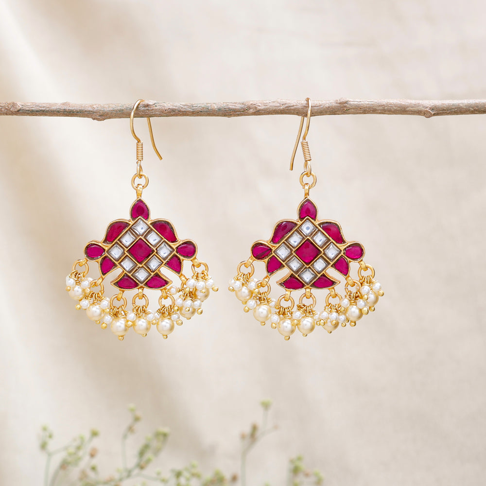 Silvernika 92.5 Silver Gold Plated Earrings