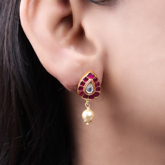 silvernika's gold plated silver earrings for girls and women 