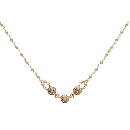 Silvernika Silver white stone necklace
