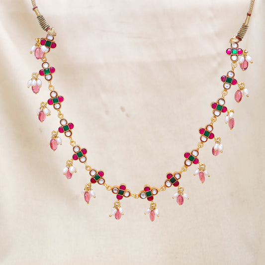 Silvernika Captivating Unique Design Silver Gold Plated Necklace