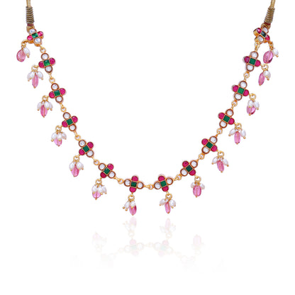 Silvernika Captivating Unique Design Silver Gold Plated Necklace
