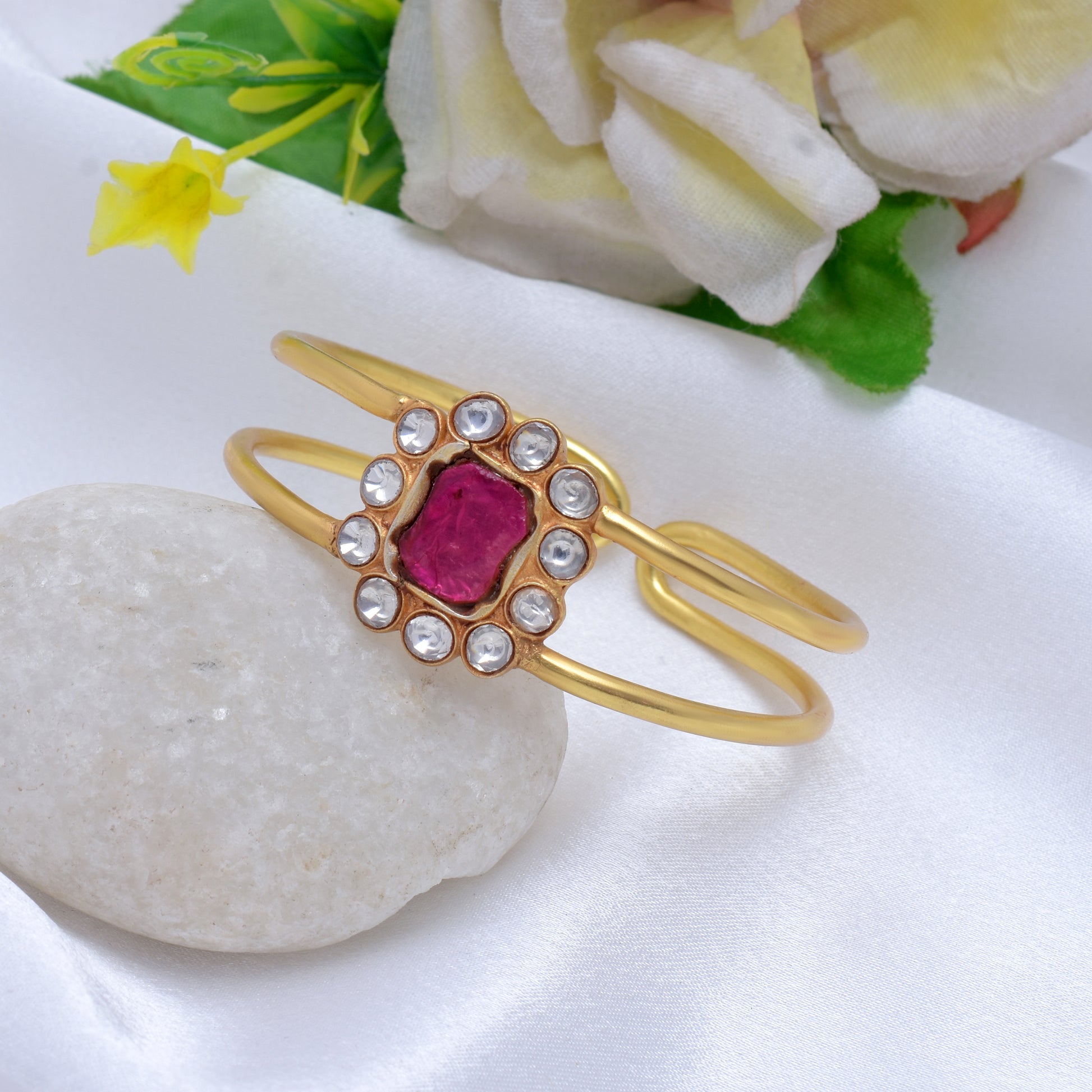 Silvernika PINK&WHITE STONE BRACELET