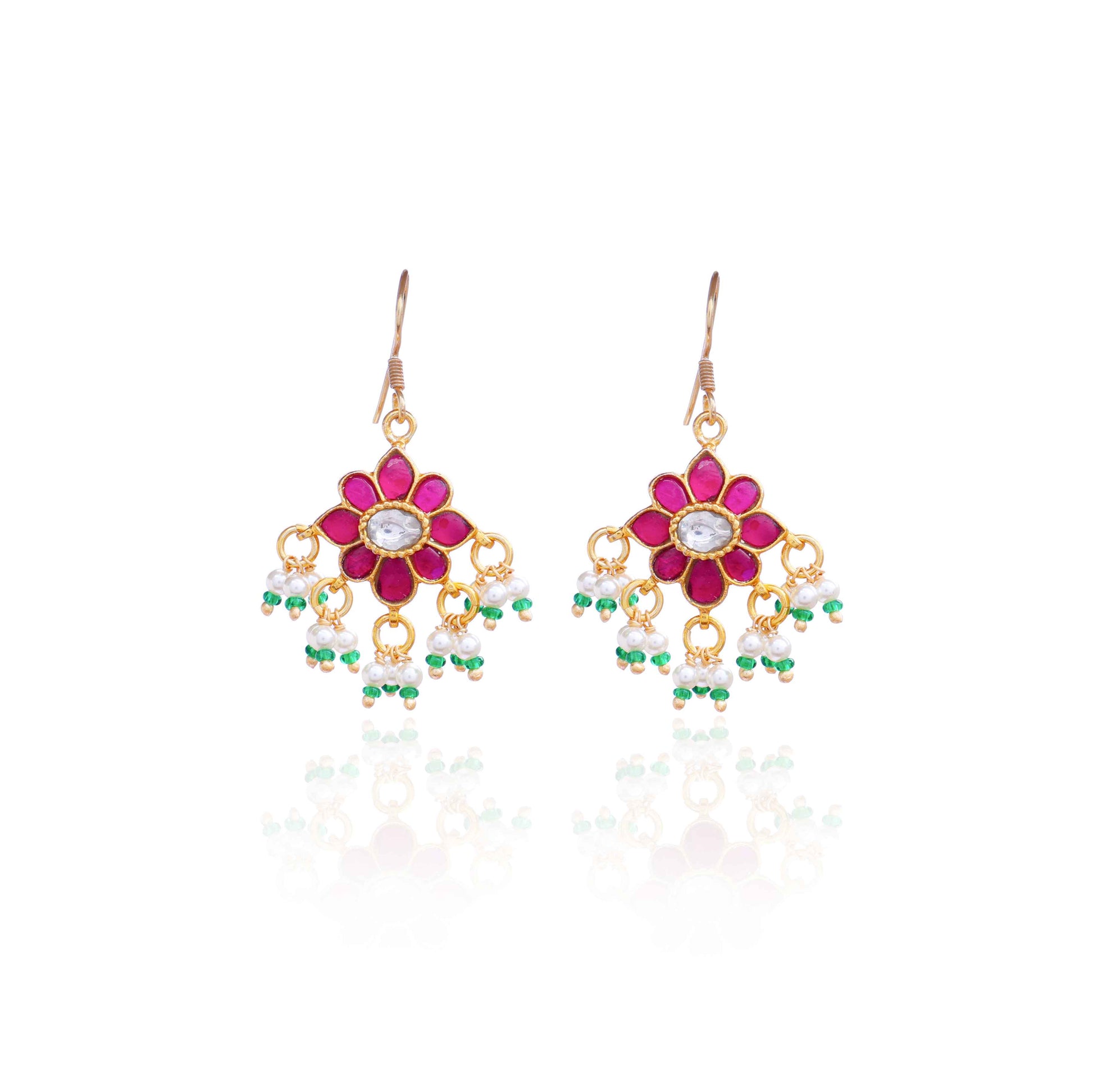 Silvernika kundan earrings 