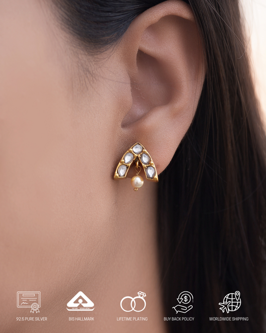 Silvernika Gold Plated Silver Studs