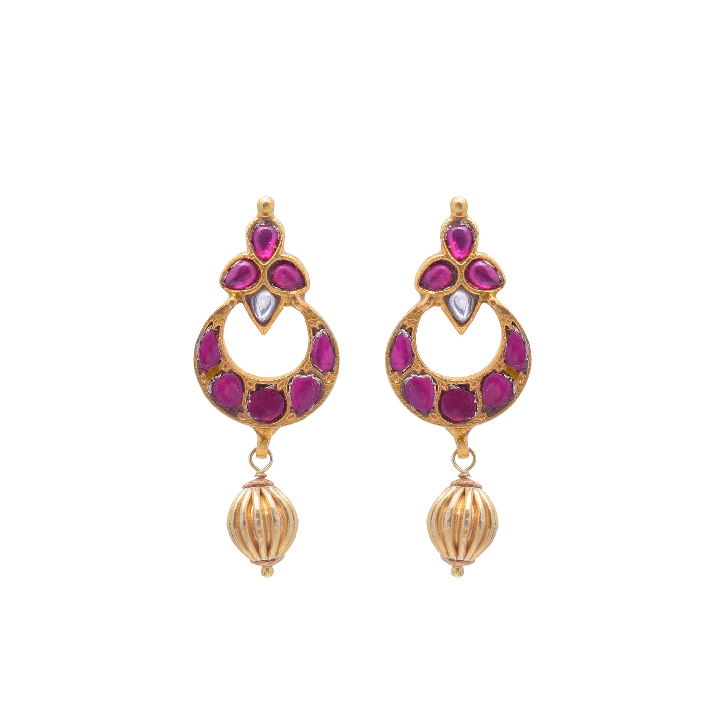 Silvernika PINK GEMSTONE SIMPLE EARRING