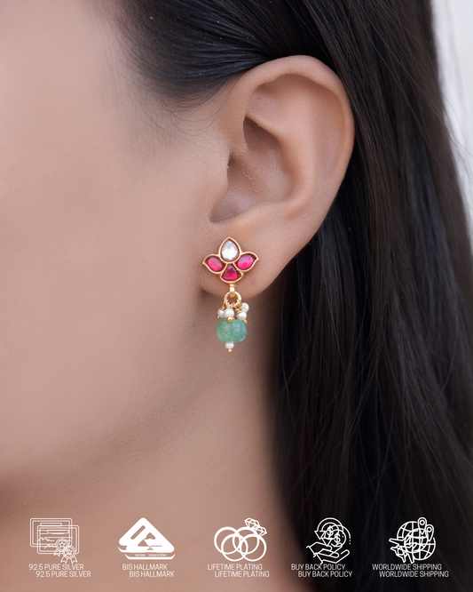 Silvernika Gold Plated Studs Earring